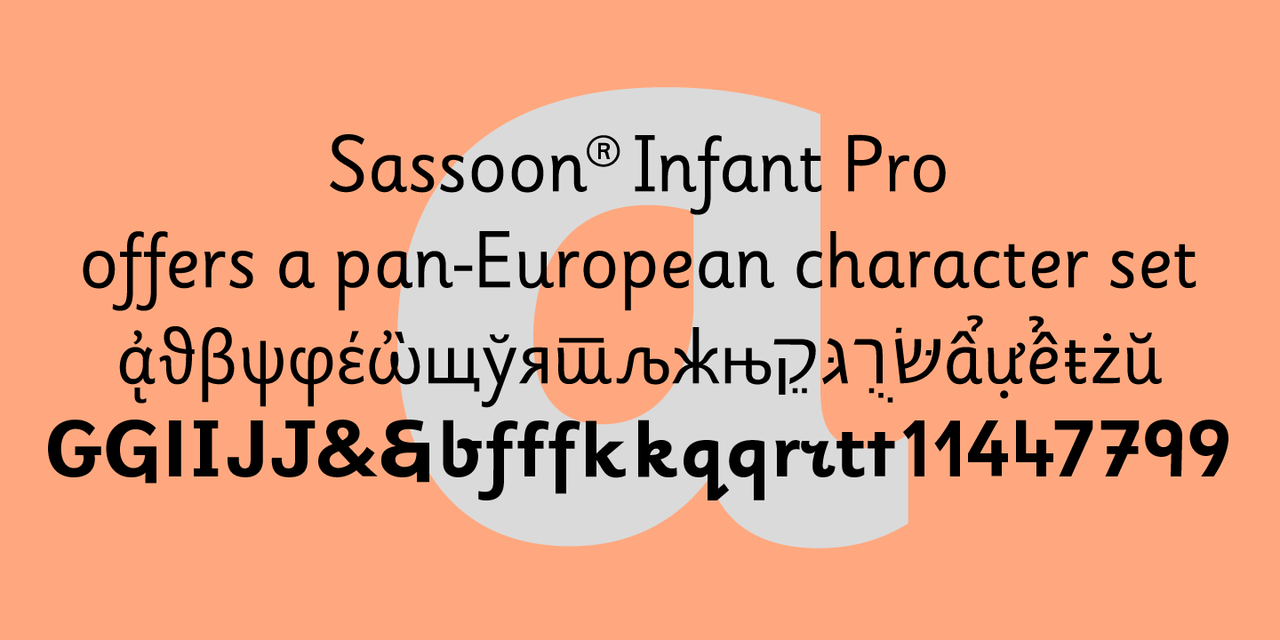 Font Sassoon Infant Pro